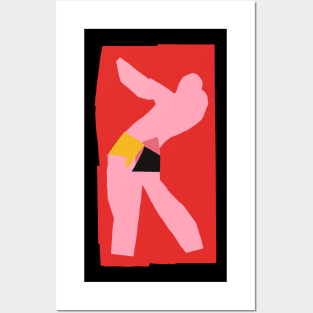 Small Dancer on Red Background Artwork Posters and Art